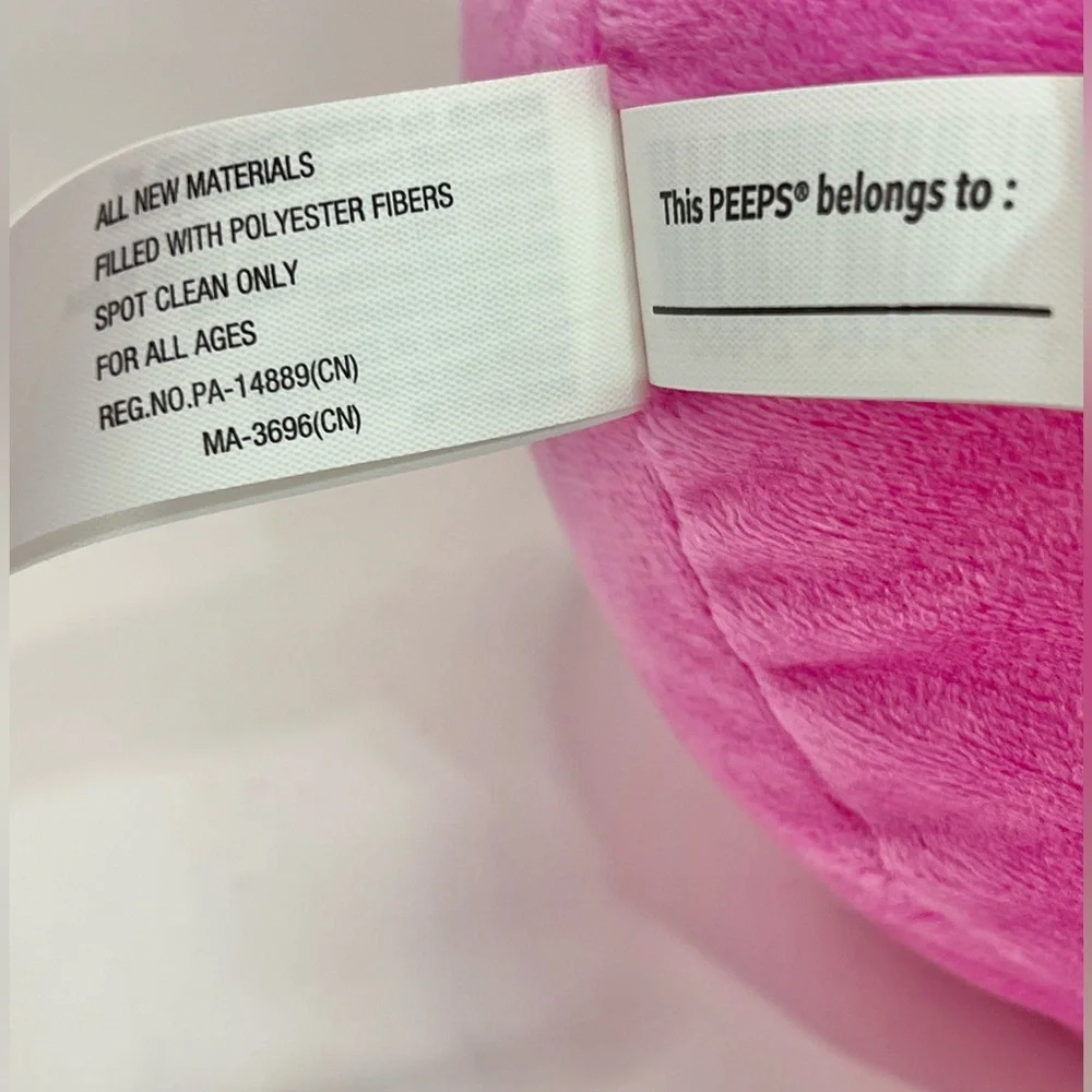 PEEPS Pink Bunny Easter Plush 15” Pillow